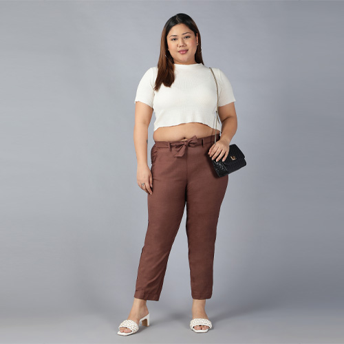 plus size knot trousers