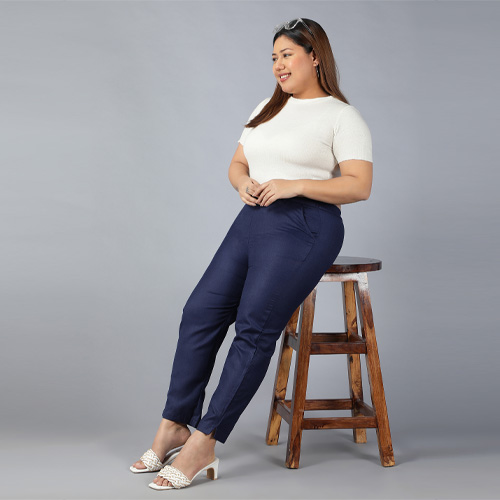 plus size knot trousers