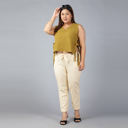 plus size knot trousers